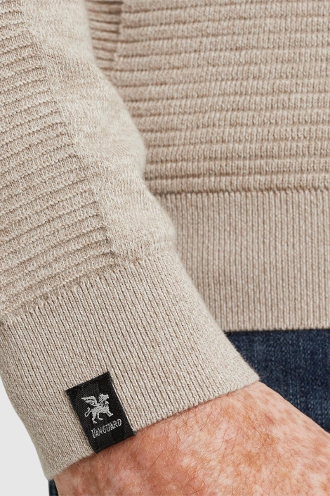 Vanguard half zip collar cotton mouline